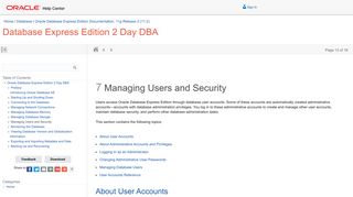 Managing Users and Security - Oracle Docs
