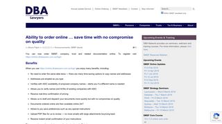 Ability to order online … save time with no compromise ... - DBA Lawyers
