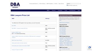 DBA Lawyers Price List | Leading SMSF Law Firm