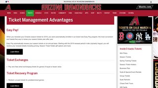 Ticket Management Advantages | Arizona Diamondbacks - MLB.com