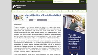 Internet Banking of Dutch-Bangla Bank Ltd. - Assignment Point
