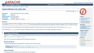 mod_authz_dbd - Apache HTTP Server Version 2.4
