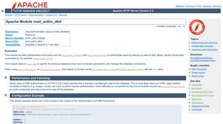 mod_authn_dbd - Apache HTTP Server Version 2.4