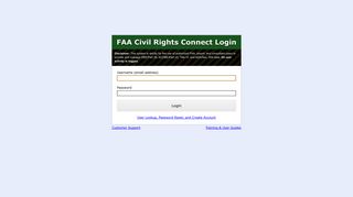 FAA Civil Rights Connect Login