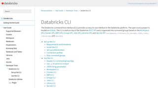 Databricks CLI — Databricks Documentation