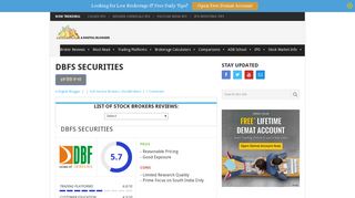 DBFS Securities Review for 2019 | Brokerage, Trading Platforms