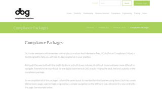 DBG Member's Area - Compliance Packages | DBG