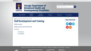 Staff Development and Training | Georgia Department of Behavioral ...