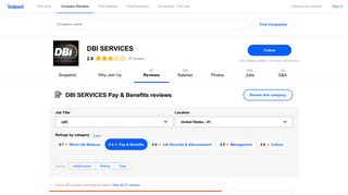 Working at DBI SERVICES: Employee Reviews about Pay & Benefits ...