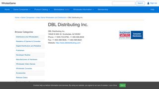 DBL Distributing Inc - WholesGame