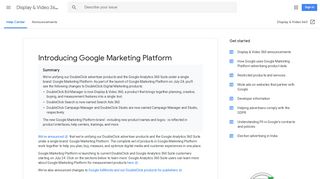 Introducing Google Marketing Platform - Display ... - Google Support