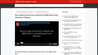 How to login and enroll your students into DBQ Online using ...