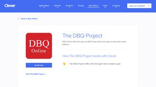 The DBQ Project - Clever application gallery | Clever