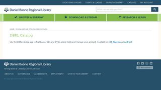 DBRL Catalog – Daniel Boone Regional Library