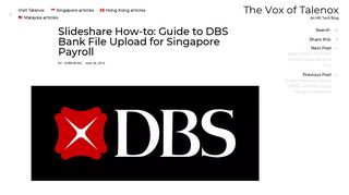 Slideshare How-To: Guide to DBS Bank File Upload for Singapore ...