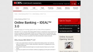 Corporate Online Banking | DBS IDEAL™ Business Banking - DBS Bank