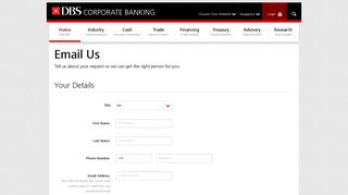 Email Us | DBS Corporate Banking - DBS Bank