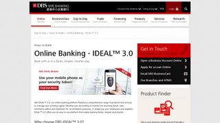 Online Banking - IDEAL™ 3.0 | DBS SME Banking Hong Kong
