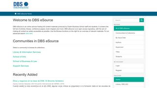 DBS eSource Home