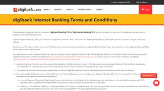 digibank Internet Banking Terms and Conditions - digibank by DBS