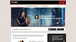 Experience the new DBS iWealth mobile app now - DBS Bank