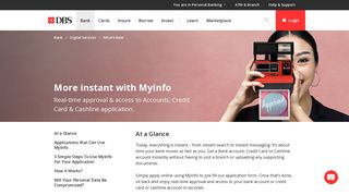 More instant with MyInfo | DBS Singapore - DBS Bank