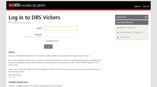 Log in to DBS Vickers - DBS Vickers Online Trading