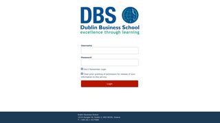 DBS Web Login Service - DBS Students - Dublin Business School