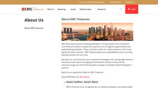 About DBS Bank India Treasures