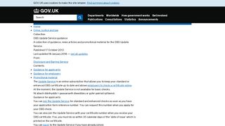 DBS Update Service guidance - GOV.UK