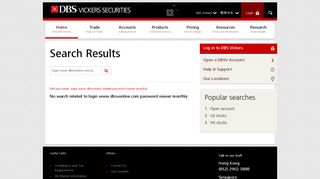 Search Result | DBS Vickers Online Trading - DBS Bank