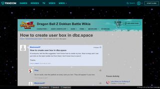How to create user box in dbz.space | Dragon Ball Z Dokkan Battle ...