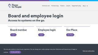 Board and employee login | Places for People