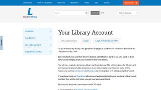Your Library Account | District of Columbia Public ... - DC Public Library