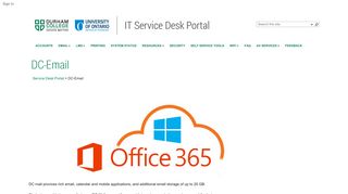 DC-Email - Service Desk Portal - DC-UOIT