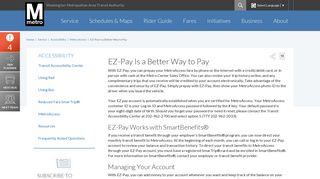 EZ-Pay Is a Better Way to Pay | WMATA