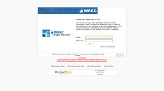 WSSC ePlan Review - ProjectDox Login