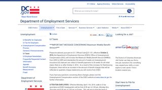 UI Taxes | does - Department of Employment Services - DC.gov