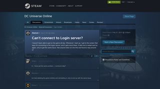 Can't connect to Login server? :: DC Universe Online General ...