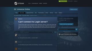 Can't connect to Login server? :: DC Universe Online Discussões Gerais