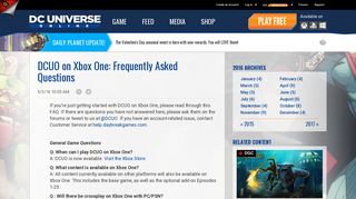 DCUO on Xbox One: Frequently Asked Questions | DC Universe Online