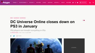DC Universe Online closes down on PS3 in January - Polygon