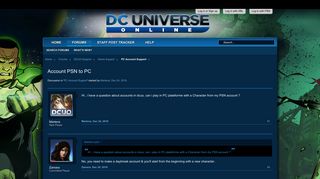 Account PSN to PC | DC Universe Online Forums - Daybreak Games
