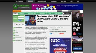Gamasutra - Daybreak gives PS3 version of DC Universe Online 3 ...
