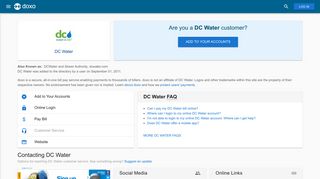 DC Water: Login, Bill Pay, Customer Service and Care Sign-In - Doxo