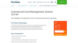 Commercial Card Management System (d.Cal) | First Data