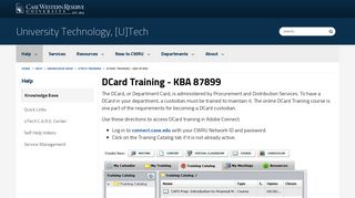 DCard Training - KBA 87899 | University Technology, [U]Tech ...