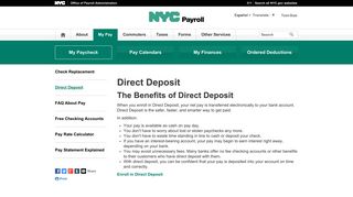 Direct Deposit - NYC.gov