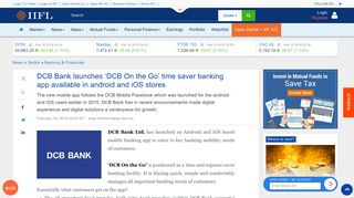 DCB Bank launches 'DCB On the Go' time saver banking app ...