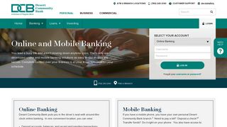 Online Banking - Products & Services - Personal | Desert Community ...